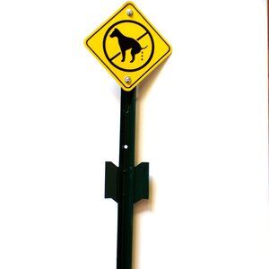 NEW No Dog Poop Metal Yard Sign